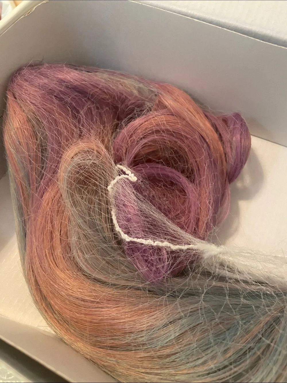 13X6 Lace Front Deluxe Wig Cap with Multi-Color Synthetic Wig